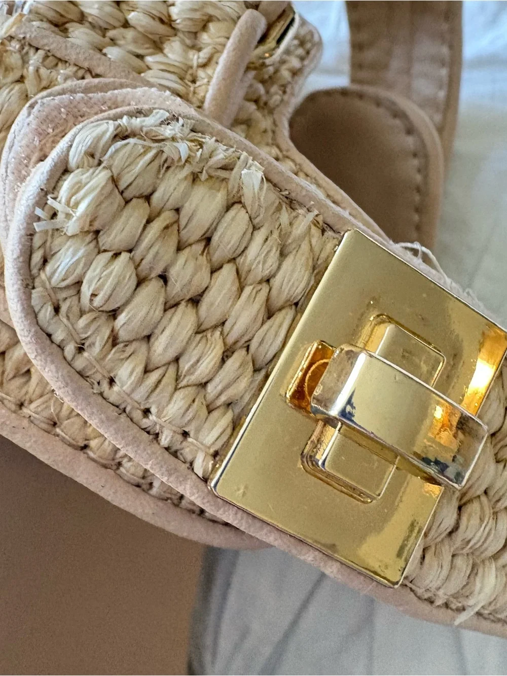 Steve Madden Women's Bigmona Platform Sandals - Natural Raffia - Size 7 -
